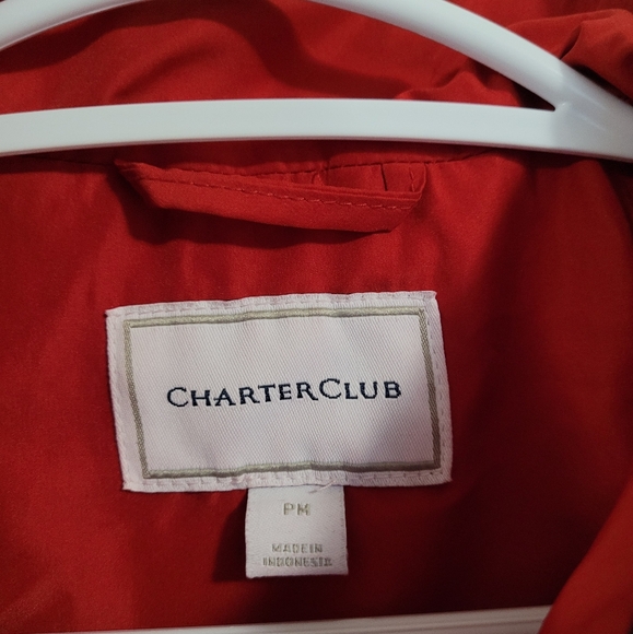 Charter Club Quilted Vest size Petite medium in red color - Picture 3 of 10
